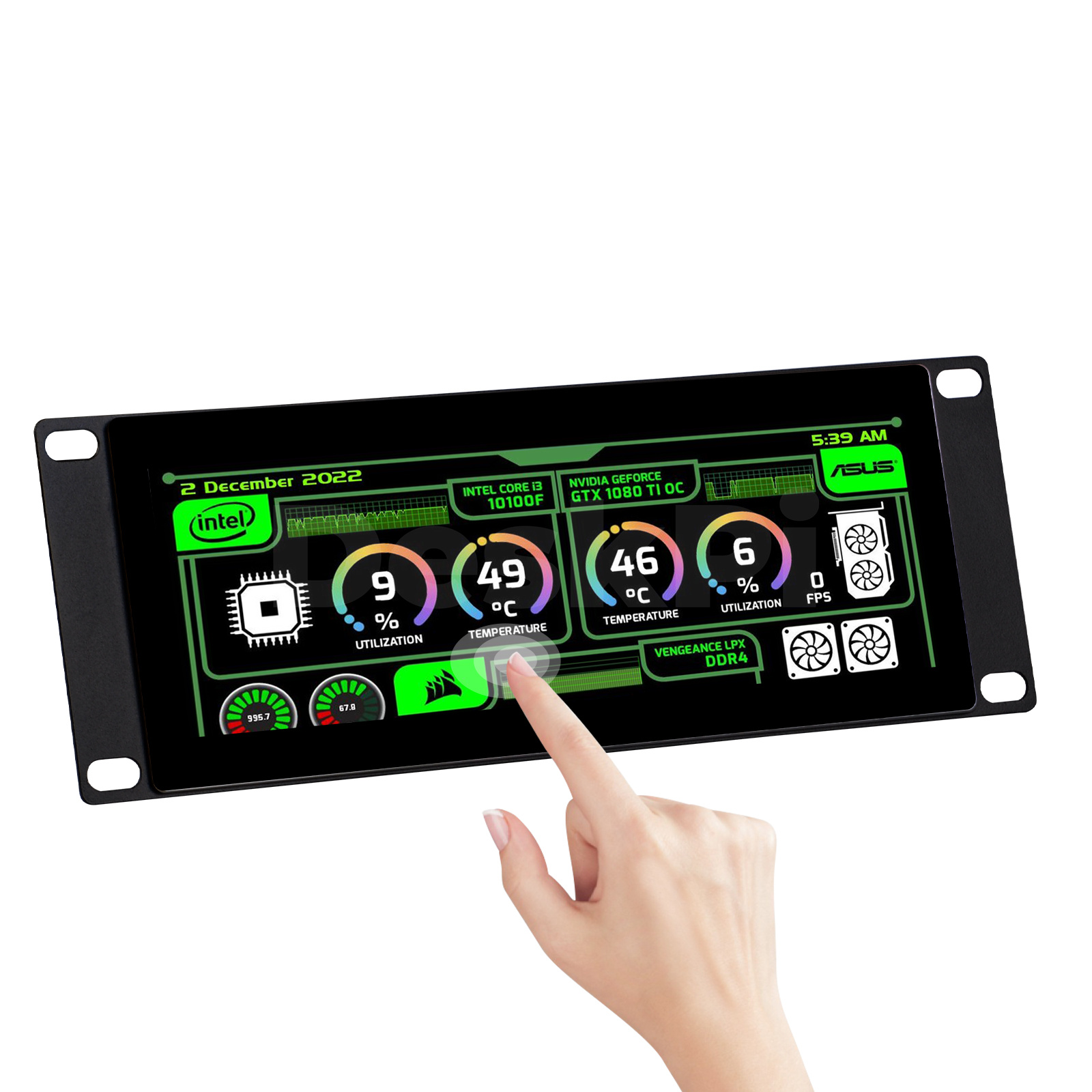 Deskpi Super6C - Pantalla táctil DeskPi de 7,84 pulgadas,