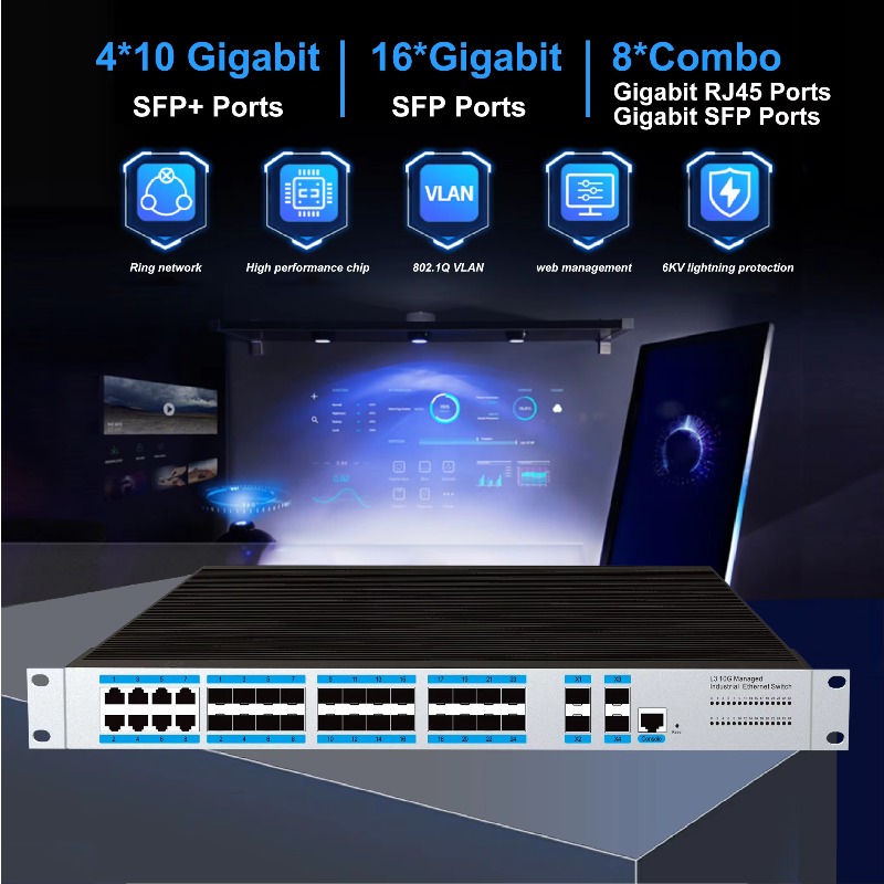 Switch Ethernet Industrial Adm - Sfp+ 10G Managed Switch 8 Port reseña y precio