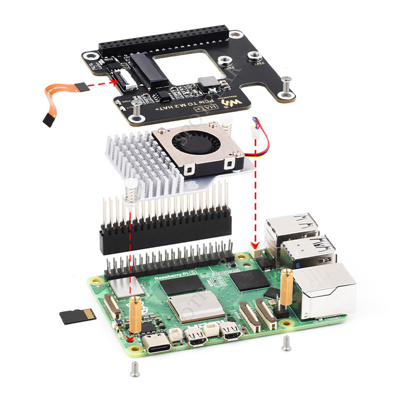 Raspberry Pi5 PCIe a M.2 NVMe  - Raspberry Pi 5 8Gb reseña y precio