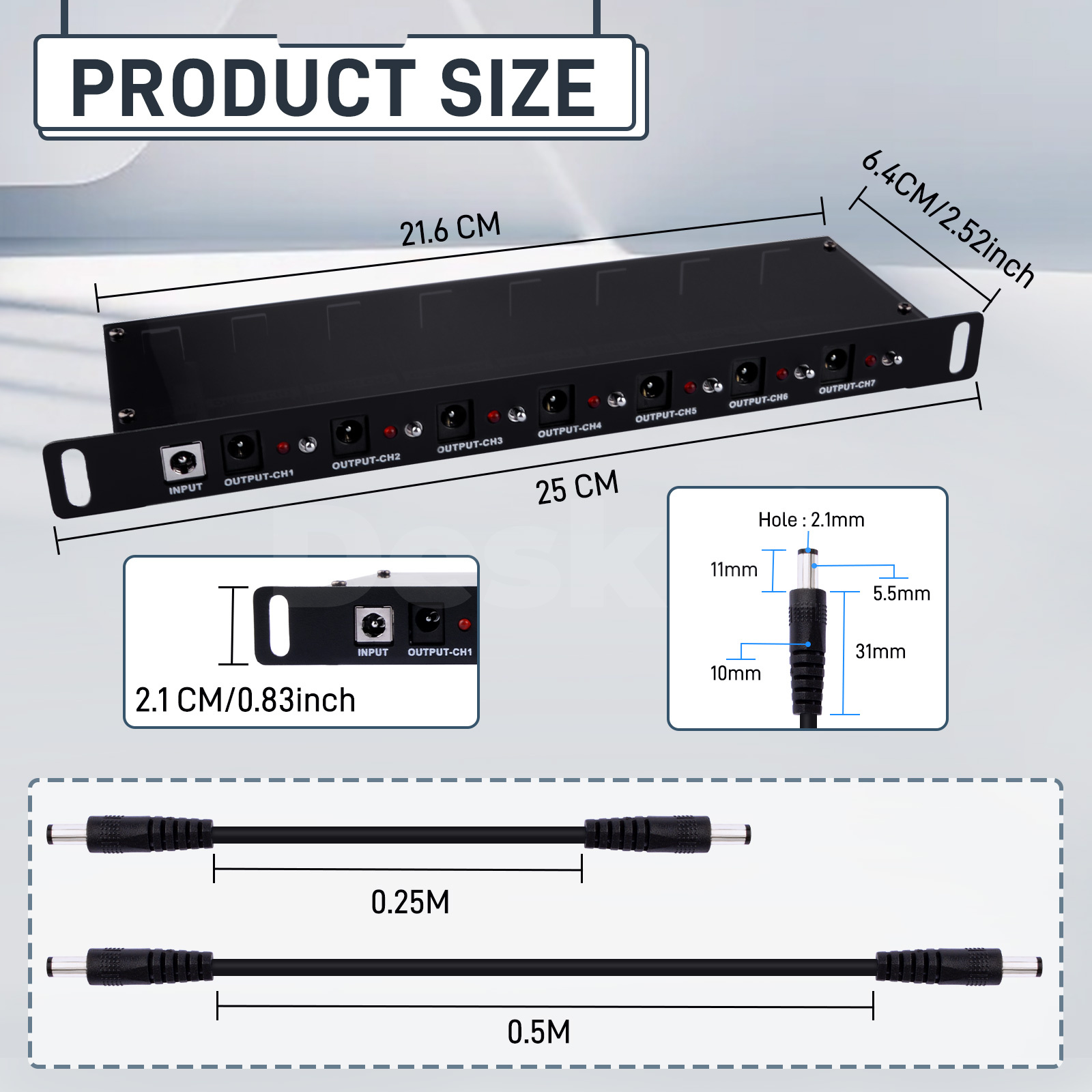 DeskPi DC PDU Lite 7-CH 0.5U p - Deskpi Super6C reseña y precio