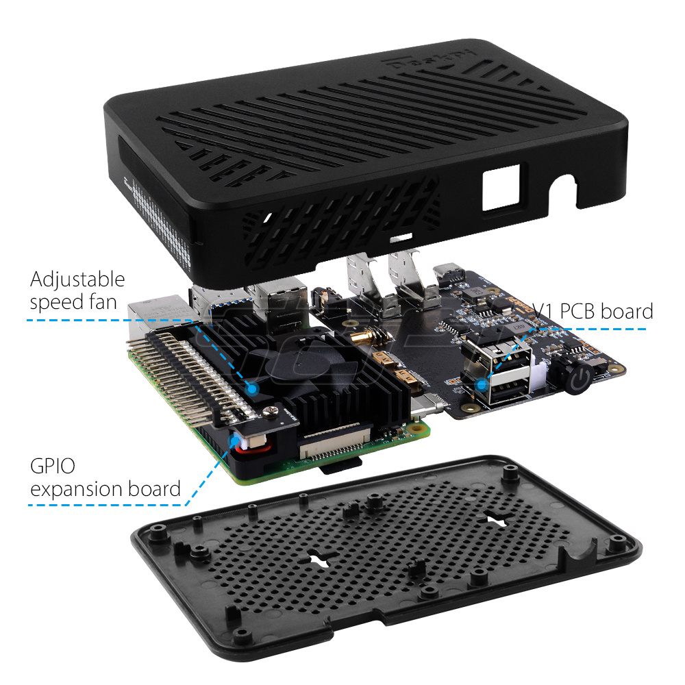 Raspberry Pi 4 Modelo B DeskPi - Deskpi Super6C reseña y precio
